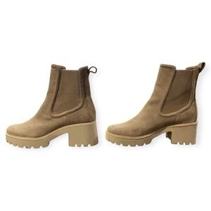 NWOT Dolce Vita Women's Hawk H20 Chunky Booties Mushroom Suede- Size 10